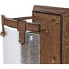 Westinghouse 6110900 Burnell Transitional One-Light Indoor Wall Light Sconce Barnwood Finish, Clear Seeded Glass