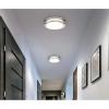 Westinghouse 6112300 Lauderdale Transitional One-Light, 11 Inch 19 Watt Dimmable LED Indoor Flush Mount Fixture Brushed Nickel Finish, White Frosted Shade(Brushed Nickel)