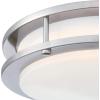 Westinghouse 6112300 Lauderdale Transitional One-Light, 11 Inch 19 Watt Dimmable LED Indoor Flush Mount Fixture Brushed Nickel Finish, White Frosted Shade(Brushed Nickel)