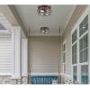 Westinghouse 6112600 Weatherby 14 Inch Rustic/Arts & Crafts Two-Light Outdoor Flush Mount Ceiling Light, Barnwood Finish, Clear Glass, bronze(Barnwood Bronze)