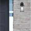 Westinghouse 6113400 Courtland Grove Transitional One-Light Outdoor Wall Light, Matte Black and Antique Pewter Finish, Clear Hammered Glass