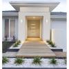 Westinghouse 6113600 Traditional One-Light Dimmable LED Outdoor Wall Light, Textured White Finish, White Glass(White)