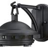 Westinghouse 6114100 Sargut Traditional One-Light Outdoor Wall Light, Textured Black Finish, Clear Seeded Glass