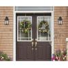 Westinghouse 6114100 Sargut Traditional One-Light Outdoor Wall Light, Textured Black Finish, Clear Seeded Glass