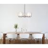 Westinghouse 6115300 Sylvestre Transitional Five-Light Indoor Chandelier, Matte Black Finish, Clear Glass(Brushed Nickel)