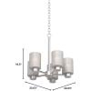 Westinghouse 6115300 Sylvestre Transitional Five-Light Indoor Chandelier, Matte Black Finish, Clear Glass(Brushed Nickel)