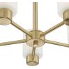 Westinghouse 6115300 Sylvestre Transitional Five-Light Indoor Chandelier, Matte Black Finish, Clear Glass(Champagne Brass)