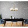 Westinghouse 6115300 Sylvestre Transitional Five-Light Indoor Chandelier, Matte Black Finish, Clear Glass(Champagne Brass)