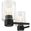 Westinghouse 6115300 Sylvestre Transitional Five-Light Indoor Chandelier, Matte Black Finish, Clear Glass(Matte Black)