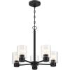 Westinghouse 6115300 Sylvestre Transitional Five-Light Indoor Chandelier, Matte Black Finish, Clear Glass(Matte Black)