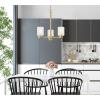 Westinghouse 6115400 Sylvestre Transitional Three-Light Indoor Chandelier, Matte Black Finish, Clear Glass(Brushed Nickel)
