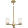 Westinghouse 6115400 Sylvestre Transitional Three-Light Indoor Chandelier, Matte Black Finish, Clear Glass(Brushed Nickel)