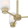 Westinghouse 6115400 Sylvestre Transitional Three-Light Indoor Chandelier, Matte Black Finish, Clear Glass(Brushed Nickel)