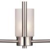 Westinghouse 6115400 Sylvestre Transitional Three-Light Indoor Chandelier, Matte Black Finish, Clear Glass(White)