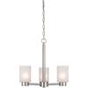 Westinghouse 6115400 Sylvestre Transitional Three-Light Indoor Chandelier, Matte Black Finish, Clear Glass(White)