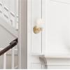 Westinghouse 6115500 Sylvestre Transitional One-Light Indoor Wall Light Fixture, Matte Black Finish, Clear Glass(Champagne Brass)