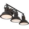 Westinghouse 6116100 Boswell Vintage-Style One-Light Indoor Wall Light Fixture, Oil Rubbed Bronze Finish with Highlights, Frosted Prismatic Acrylic Lens(3-Light)