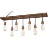 Westinghouse 6116400 Elway Vintage-Style Seven-Light Indoor Chandelier, Antique Ash Finish with Matte Brushed Gun Metal Accents(Barnwood & Copper)