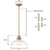 Westinghouse 6116600 Iron Hill Vintage-Style One-Light Indoor Pendant Light, Oil Rubbed Bronze Finish with Highlights, Clear Seeded Glass(Clear Seeded Glass Shade)