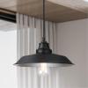 Westinghouse 6116600 Iron Hill Vintage-Style One-Light Indoor Pendant Light, Oil Rubbed Bronze Finish with Highlights, Clear Seeded Glass(Metal Shade)