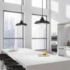 Westinghouse 6116600 Iron Hill Vintage-Style One-Light Indoor Pendant Light, Oil Rubbed Bronze Finish with Highlights, Clear Seeded Glass(Metal Shade)