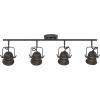 Westinghouse 6116800 Boswell Vintage-Style Four-Light Indoor Track Light Kit, Oil Rubbed Bronze Finish with Highlights,Metal Shades