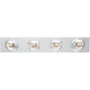 Westinghouse 6117500 Traditional Three-Light Indoor Vanity Light Fixture, Matte Black Finish, No Shades(Chrome)