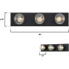 Westinghouse 6117500 Traditional Three-Light Indoor Vanity Light Fixture, Matte Black Finish, No Shades(Matte Black)