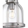 Westinghouse 6117800 Cindy Vintage-Style One-Light Indoor Mini Pendant Light, Brushed Nickel Finish, Clear Glass(Brushed Nickel)