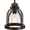 Westinghouse 6117800 Cindy Vintage-Style One-Light Indoor Mini Pendant Light, Brushed Nickel Finish, Clear Glass(Oil-Rubbed Bronze)
