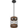 Westinghouse 6117900 Langston Vintage-Style One-Light Indoor Pendant Light, Matte Black Finish with Barnwood Accents, Cage Shade(Matte Black and Barnwood)
