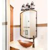 Westinghouse 6118200 Cindy Vintage-Style Three-Light Indoor Vanity Light Fixture, Oil Rubbed Bronze Finish with Barnwood Accents, Clear Seeded Glass