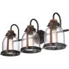 Westinghouse 6118200 Cindy Vintage-Style Three-Light Indoor Vanity Light Fixture, Oil Rubbed Bronze Finish with Barnwood Accents, Clear Seeded Glass