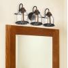 Westinghouse 6118200 Cindy Vintage-Style Three-Light Indoor Vanity Light Fixture, Oil Rubbed Bronze Finish with Barnwood Accents, Clear Seeded Glass