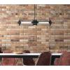 Westinghouse 6118400 Marlowe Industrial-Style Two-Light LED Indoor Pendant Light, Matte Black Finish, Clear Ribbed Glass