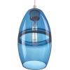 Westinghouse 6118700 Soren Contemporary One-Light Indoor Mini Pendant Light, Brushed Nickel Finish, Sapphire Glass, Blue(Blue)
