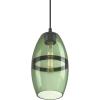 Westinghouse 6118700 Soren Contemporary One-Light Indoor Mini Pendant Light, Brushed Nickel Finish, Sapphire Glass, Blue(Matte Black with Forest Glass)