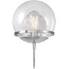 Westinghouse 6119200 Marla Contemporary One-Light Indoor Wall Light Fixture, Brushed Nickel Finish, Clear Glass