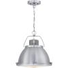 Westinghouse 6119400 Danzig Vintage-Style One-Light Indoor Pendant Light, Brushed Nickel Finish, Clear Prismatic Lens