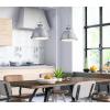 Westinghouse 6119400 Danzig Vintage-Style One-Light Indoor Pendant Light, Brushed Nickel Finish, Clear Prismatic Lens