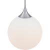 Westinghouse 6119500 Moretti Contemporary One-Light LED Indoor Pendant Light, Brushed Nickel Finish, Frosted Opal Glass