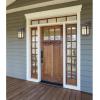 Westinghouse 6120800 Burnham Craftsman-Style One Light Outdoor Wall Fixture, Textured Black Finish, Clear Seeded Glass(Oil-Rubbed Bronze)