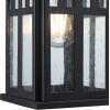 Westinghouse 6120800 Burnham Craftsman-Style One Light Outdoor Wall Fixture, Textured Black Finish, Clear Seeded Glass(Textured Black)