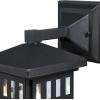 Westinghouse 6120800 Burnham Craftsman-Style One Light Outdoor Wall Fixture, Textured Black Finish, Clear Seeded Glass(Textured Black)