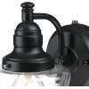 Westinghouse 6121200 Eddystone Traditional One Light Outdoor Wall Fixture with Dusk to Dawn Sensor, Matte Black Finish, Clear Seeded Glass