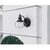 Westinghouse 6121200 Eddystone Traditional One Light Outdoor Wall Fixture with Dusk to Dawn Sensor, Matte Black Finish, Clear Seeded Glass