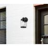 Westinghouse 6122100 Kezia Transitional One Light Outdoor Wall Fixture, Textured Black and Industrial Steel Finish, Clear Glass