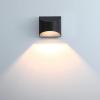 Westinghouse 6122800 Nardella Transitional One Light Dimmable LED Outdoor Wall Fixture, Textured Black Finish, Dark Sky Friendly