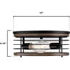 Westinghouse 6125000 Ackton Vintage-Style 13 Inch, Two Light Flush Mount Ceiling Fixture, Matte Black Finish with Barnwood Accents(1 Count (Pack of 1))