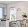 Westinghouse 6125100 Hallein Transitional One Light Indoor Pendant, Champagne Brass Finish, Smoke Grey Glass